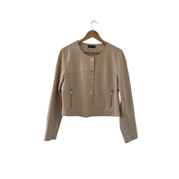 Love Token Suede Blazer Jacket, Faux Suede Button Up Coat size L, Good Condition - Picture 1 of 4